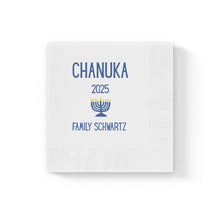 Load image into Gallery viewer, Chanuka White Coined Napkins