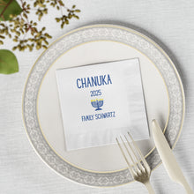 Load image into Gallery viewer, Chanuka White Coined Napkins