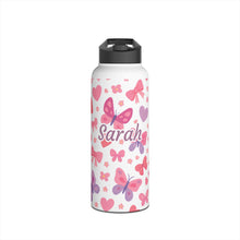 Load image into Gallery viewer, Personalized Butterflies Girls Kids Tumbler