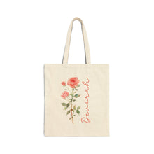 Load image into Gallery viewer, Personalized Birth Month Flower Tote Bag