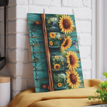 Load image into Gallery viewer, Personalized Sunflower Glass Cutting Board