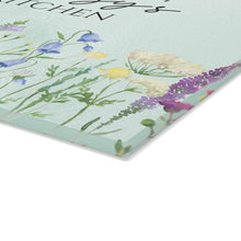 Load image into Gallery viewer, Personalized Flower Design Glass Cutting Board