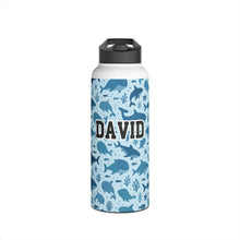 Load image into Gallery viewer, Personalized Sharks and Whales Kids Stainless Steel Water Bottle