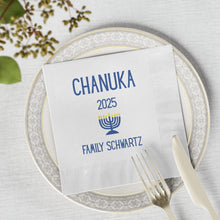 Load image into Gallery viewer, Chanuka White Coined Napkins