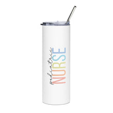 Load image into Gallery viewer, Personalized Nurse Tumbler, Rainbow Letters