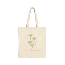 Load image into Gallery viewer, Personalized Birth Month Flower Tote Bag