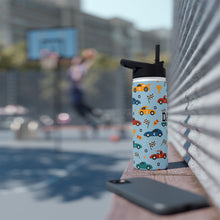 Load image into Gallery viewer, Personalized Race Car Theme Kids Stainless Steel Drink Bottle
