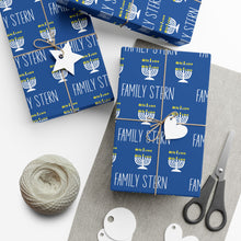 Load image into Gallery viewer, Personalized Family Name Chanukah Wrapping Paper