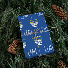 Load image into Gallery viewer, Personalized Name Chanukah Wrapping Paper