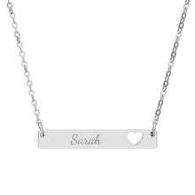 Load image into Gallery viewer, Cutout Heart Name Necklace (Engraving)