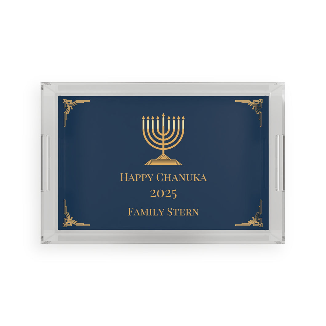 Personalized Acrylic Menorah Tray