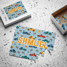 Load image into Gallery viewer, Personalized Race Car Kids Puzzle
