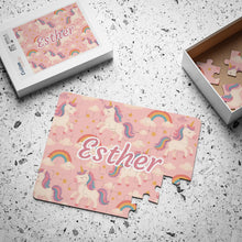 Load image into Gallery viewer, Personalized Unicorn Kids Puzzle

