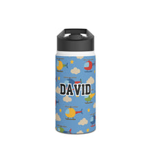 Load image into Gallery viewer, Personalized Helicopter Kids Stainless Steel Drink Bottle
