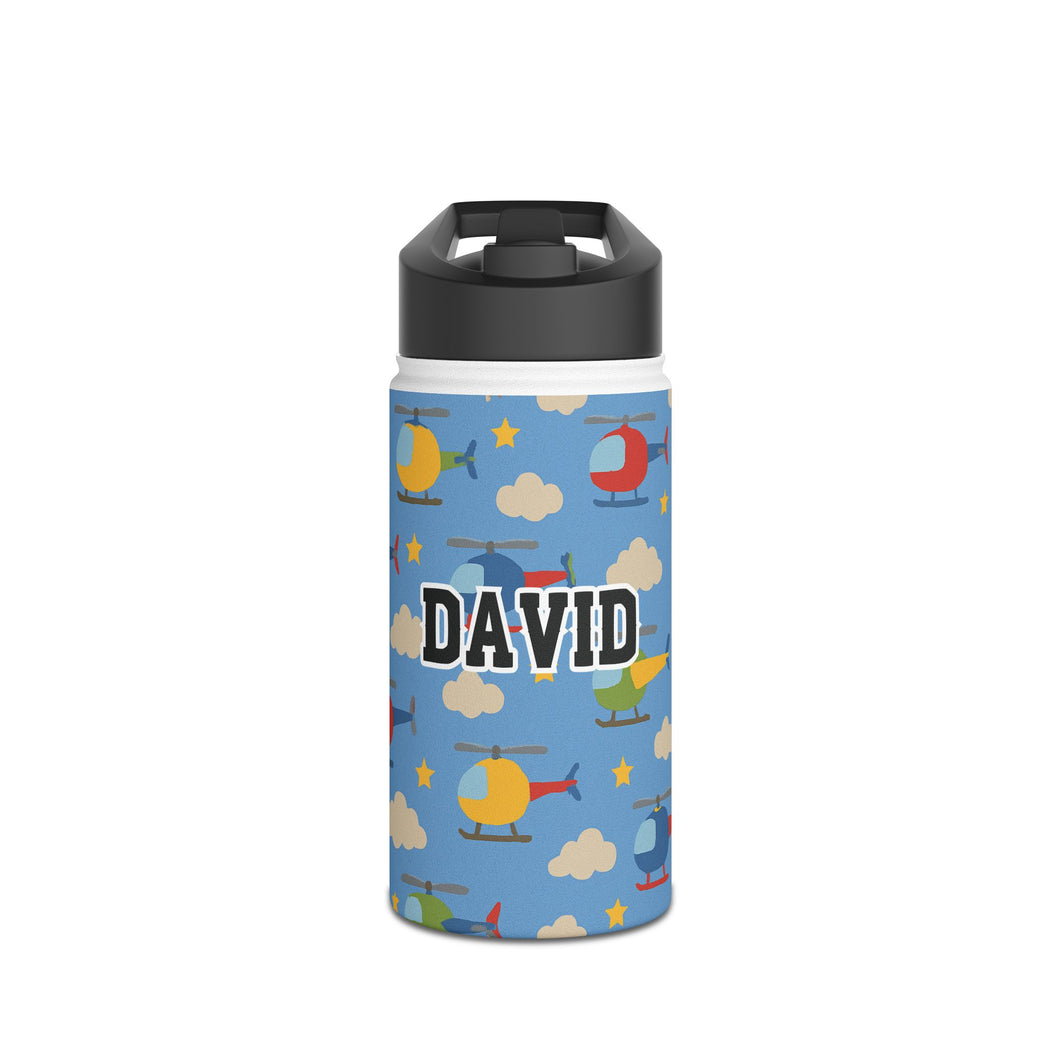 Personalized Helicopter Kids Stainless Steel Drink Bottle