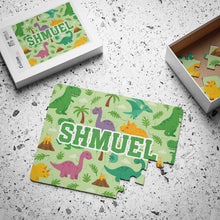 Load image into Gallery viewer, Personalized Dinosaur Kids Puzzle
