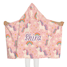 Load image into Gallery viewer, Personalized Unicorn Hooded Towel
