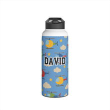 Load image into Gallery viewer, Personalized Helicopter Kids Stainless Steel Drink Bottle
