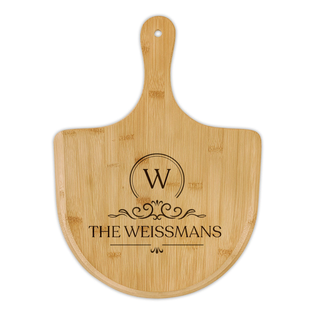 Personalized Engraved Bamboo Pizza Board