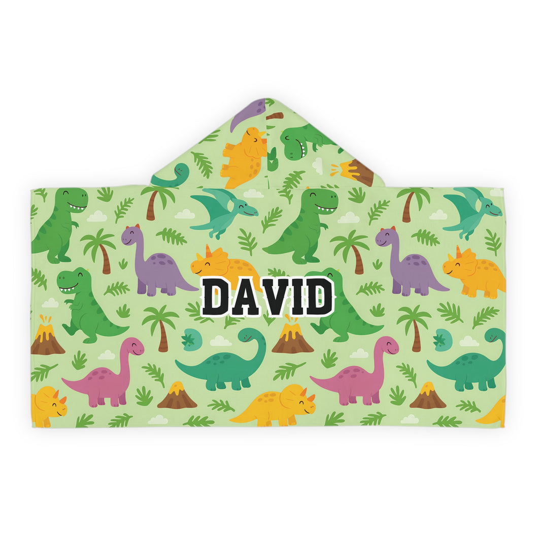 Personalized Dinosaur Hooded Towel