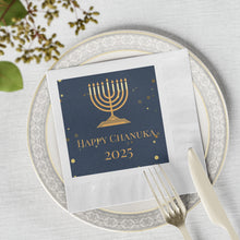 Load image into Gallery viewer, Chanuka White Coined Napkins
