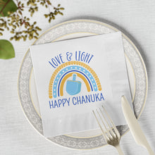 Load image into Gallery viewer, Chanuka White Coined Napkins
