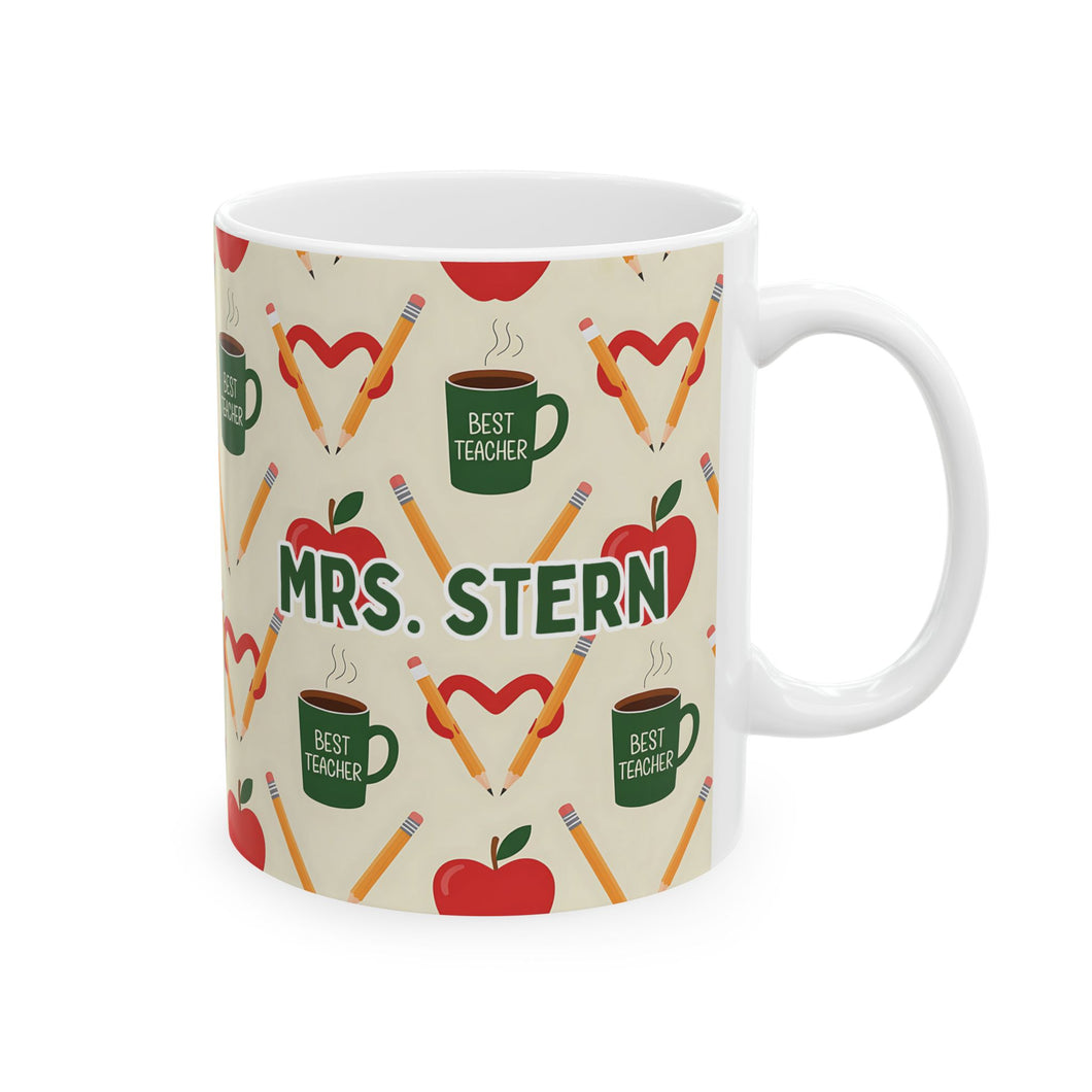 Teacher Design Ceramic Mug with Name