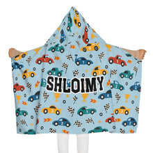 Load image into Gallery viewer, Personalized Race Car Hooded Towel
