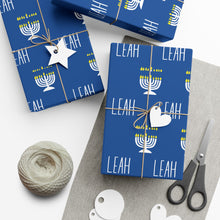 Load image into Gallery viewer, Personalized Name Chanukah Wrapping Paper
