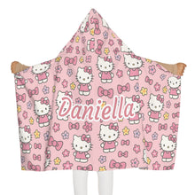Load image into Gallery viewer, Personalized Hello Kitty Hooded Towel
