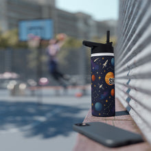 Load image into Gallery viewer, Personalized Space Theme Kids Stainless Steel Drink Bottle
