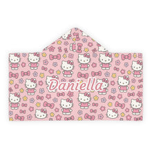 Load image into Gallery viewer, Personalized Hello Kitty Hooded Towel

