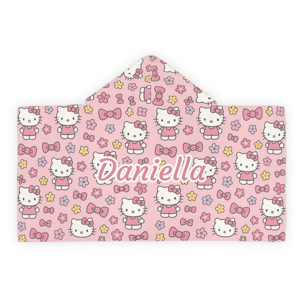 Personalized Hello Kitty Hooded Towel
