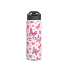 Load image into Gallery viewer, Personalized Butterflies Girls Kids Tumbler
