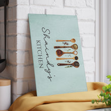 Load image into Gallery viewer, Personalized Wooden Spoon Design Glass Cutting Board
