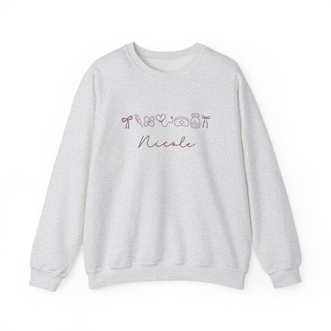 Personalized Nurse Crewneck Sweatshirt