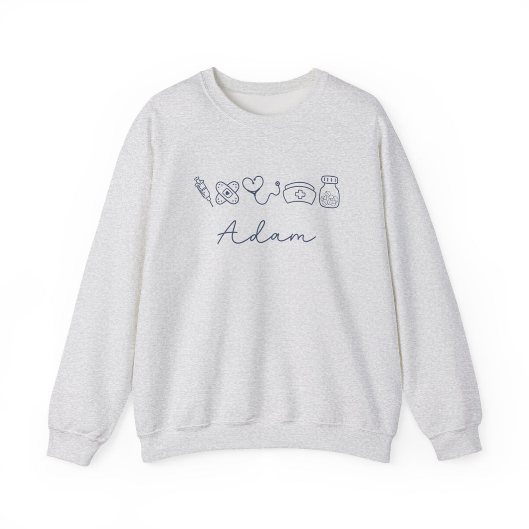 Personalized Nurse Crewneck Sweatshirt