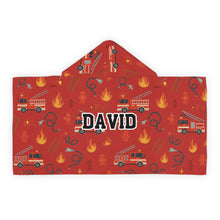 Load image into Gallery viewer, Personalized Fire Hooded Towel
