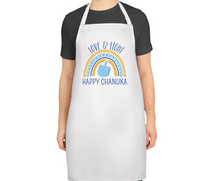 Load image into Gallery viewer, Love &amp; Light Chanuka Kitchen Apron
