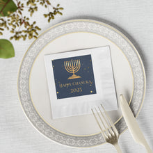 Load image into Gallery viewer, Chanuka White Coined Napkins
