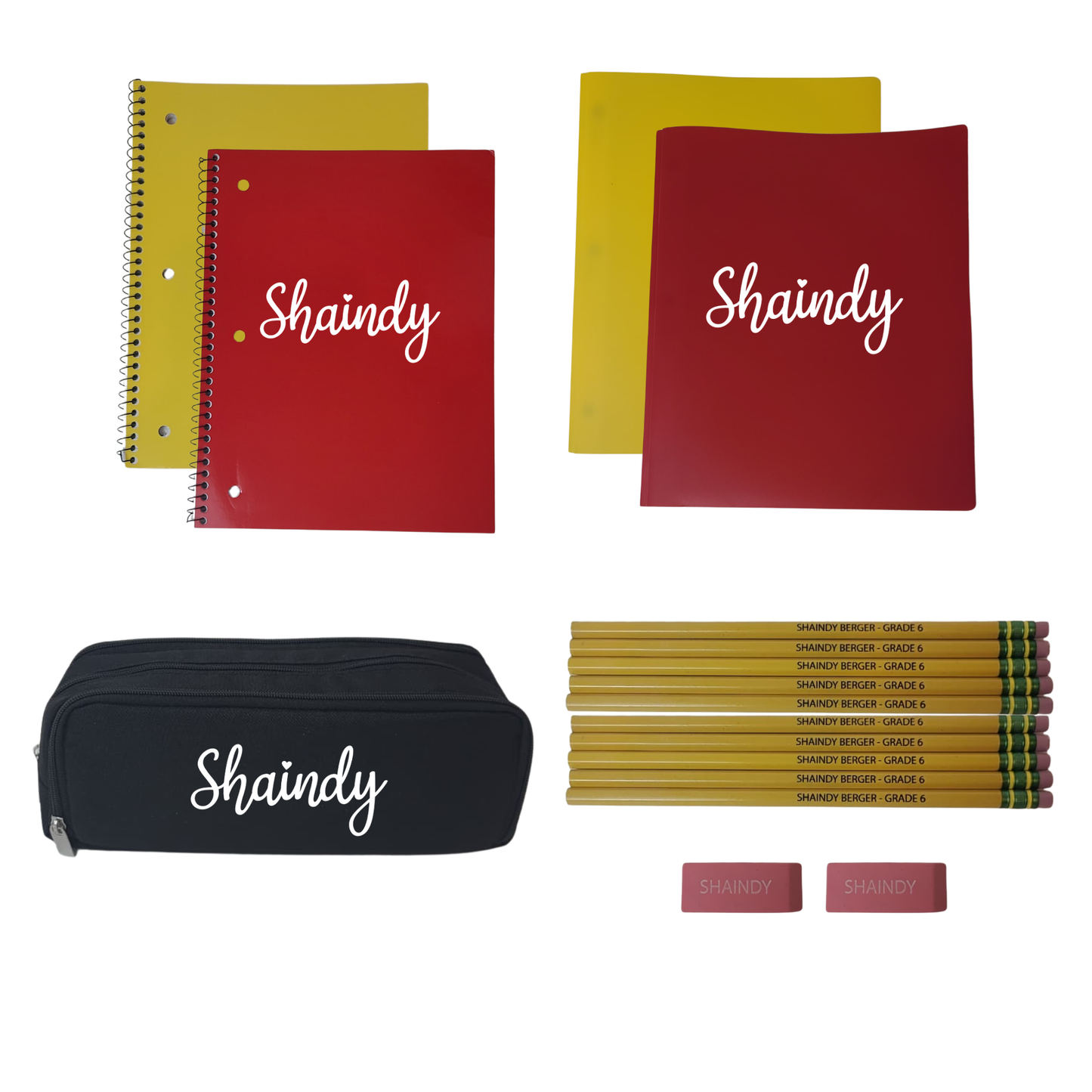 Black Pencil Case Custom Bundle
