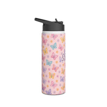 Load image into Gallery viewer, Personalized Butterflies Kids Tumbler
