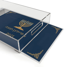 Load image into Gallery viewer, Acrylic Menorah Tray in Yiddish
