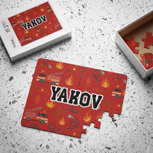 Load image into Gallery viewer, Personalized Fire Design Kids Puzzle
