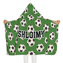 Load image into Gallery viewer, Personalized Soccer Balls Hooded Towel
