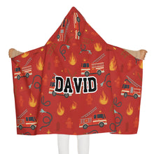 Load image into Gallery viewer, Personalized Fire Hooded Towel
