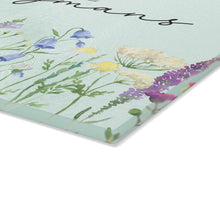 Load image into Gallery viewer, Personalized Flower Design Glass Cutting Board
