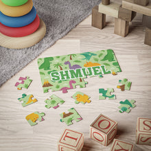 Load image into Gallery viewer, Personalized Dinosaur Kids Puzzle
