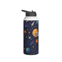 Load image into Gallery viewer, Personalized Space Theme Kids Stainless Steel Drink Bottle
