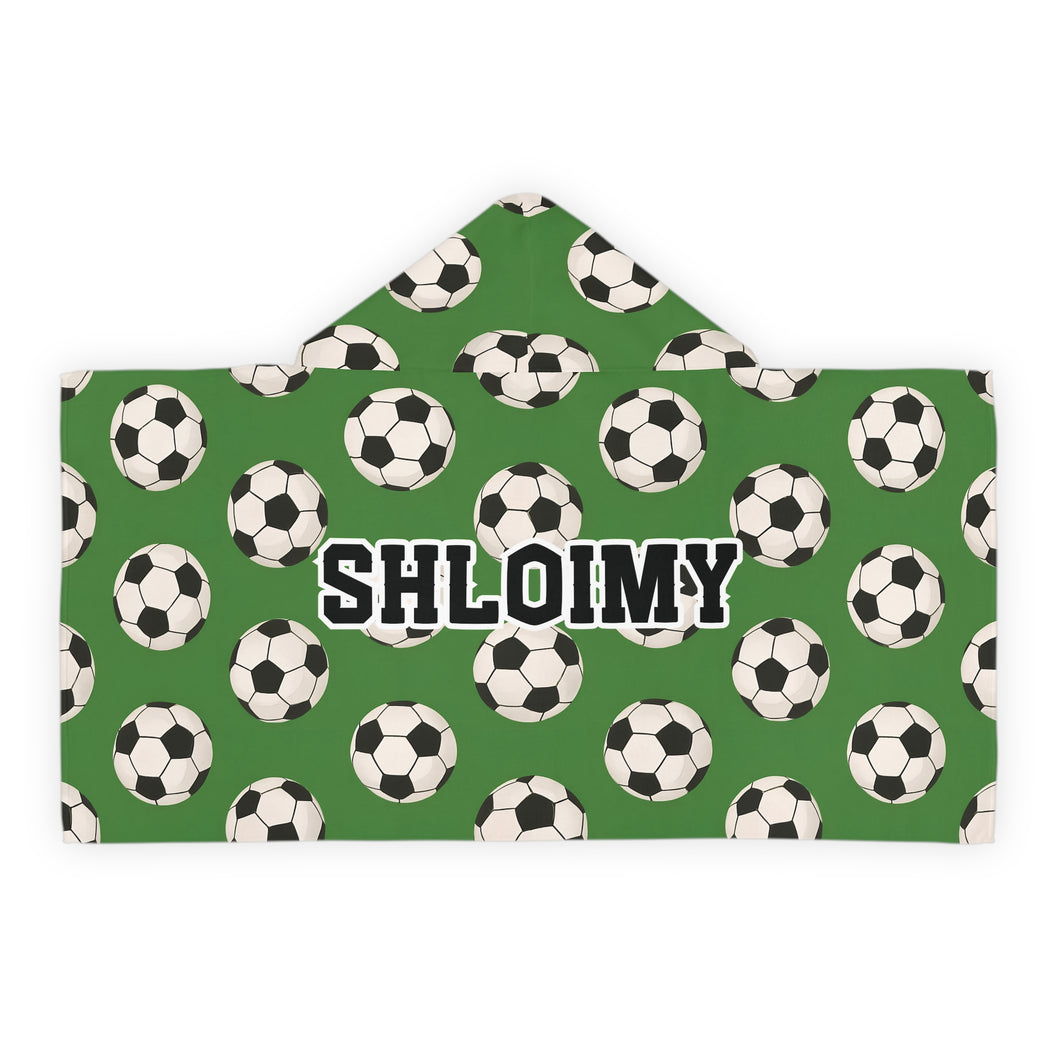 Personalized Soccer Balls Hooded Towel